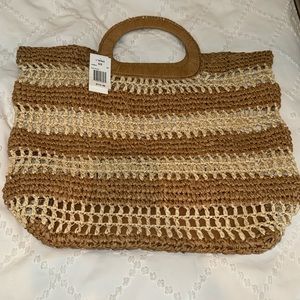 L*Space Rafia Two Toned Bag - O/S NWT